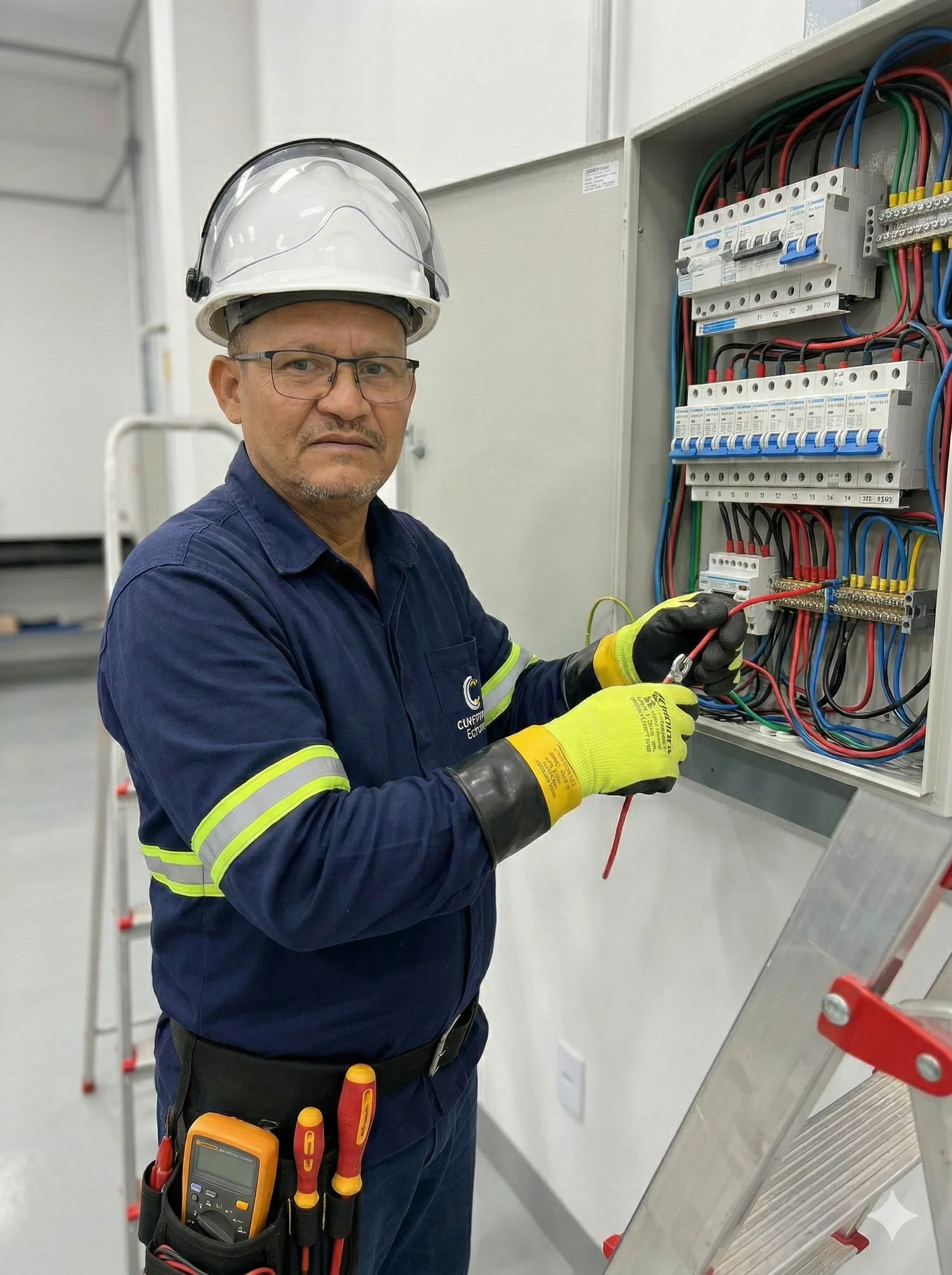 Serviço de troca de fiação elétrica